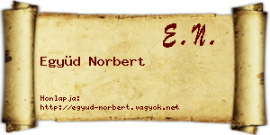 Együd Norbert névjegykártya