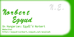 norbert egyud business card